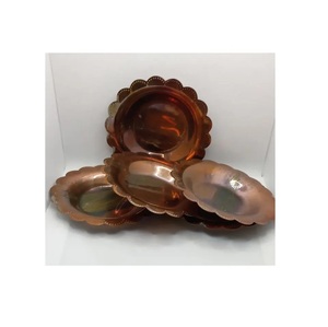 Indian Handicraft TQC Classic Gold Finished Copper <b>Coaster</b> for Customized Size Kitchenware Restaurant Party Use (Eco-Friendly) - Product Image 4