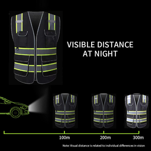 Gilet de sécurité réfléchissant haute visibilité OEM 120g/M2, veste de sécurité pour la construction, veste de sécurité pour la conduite sur route, veste de sécurité réfléchissante pour le travail - Product Image 6