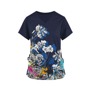 Camiseta de Belleza de la Mejor Calidad para Mujer, Uniforme de Trabajo Elegante para Salón de Belleza con Bolsillo Opcional - Product Image 2