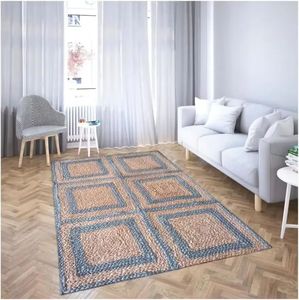 Tapis de laine de ferme rectangle moderne fait à la main 2X3 pieds pour les zones à fort trafic comprend le placement de la porte pour les ensembles de tapis de salon - Product Image 3