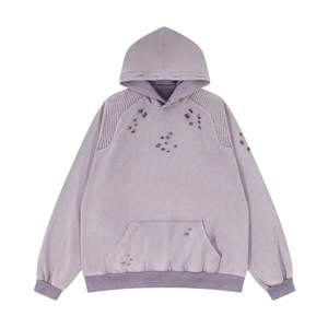 เสื้อมีฮู้ดสำหรับผู้ชายเสื้อแนวสตรีทซักด้วยกรดมีลายนูนน้ำหนักเบาป้องกันริ้วรอย - Product Image 5