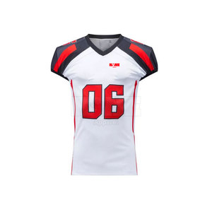 เสื้อกีฬาอเมริกันฟุตบอลระบายอากาศเสื้อกีฬาแขนสั้นพลัสไซส์ออกแบบได้ตามต้องการ - Product Image 1