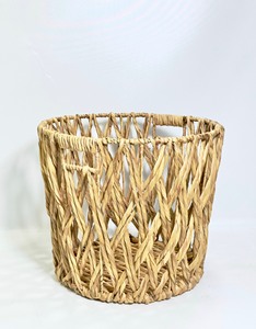 ตะกร้าหวายแฮนด์เมดสำหรับใส่เสื้อผ้าผักตบชวาและกล่องเก็บของเล่นบนโต๊ะ - Product Image 6