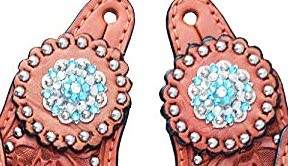 Top Quality Leather Western Spur <b>Straps</b> Very Fine Quality Hand Carving Silver Plated Concho and <b>Buckle</b> at Affordable Price - Product Image 5