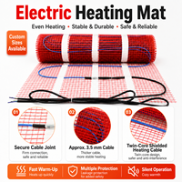 Tapis chauffant électrique sous carrelage 150W/ ㎡   Système de chauffage par le sol imperméable pour salle de bain et cuisine, sol chauffant 230V