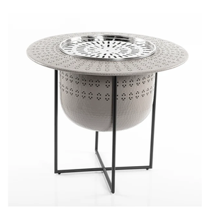 Brûleur à charbon en métal de style arabe pour diffuseur d'arôme de brûleur d'oud arabe Bakhoor pour la décoration intérieure islamique - Product Image 1