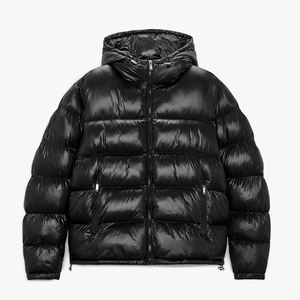 Shiny Black Puffer Jacket Mans, SAVE 50% 2022 Última venta Chaqueta de burbujas de alta calidad Color negro y superficie brillante - Product Image 2