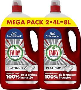 Detergente Profesional para Lavavajillas Fairy Platinum 8L (2 x 4L) Fórmula Profesional para Uso en Cocinas Comerciales - Product Image 3