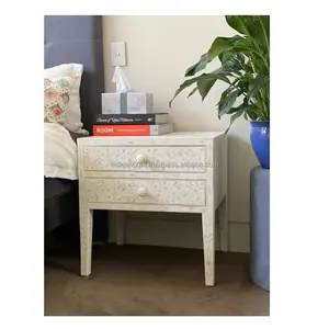 Cajón de pecho con incrustaciones de hueso de mejor diseño de alta calidad, gabinete de sala de estar, tocador con incrustaciones de hueso 2025, muebles con incrustaciones de hueso para India - Product Image 3