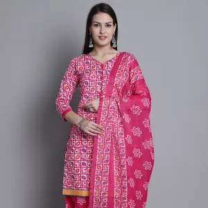 Rajnandini diseñador Patiyala trajes para mujeres uso diario algodón Salwar Kameez último traje Punjabi precio razonable vestidos India