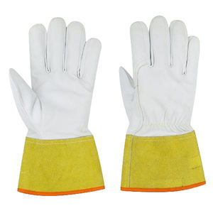 Guantes de seguridad industrial resistentes de alto rendimiento, grano de cabra, vaca, cuero dividido, soldadura TIG, protección de mano superior contra incendios - Product Image 1
