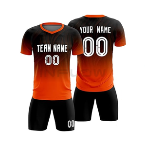 เสื้อฟุตบอลผ้าโพลีเอสเตอร์100% ชุดเล่นฟุตบอลชุดเล่นฟุตบอลแบบสั่งตัด - Product Image 4