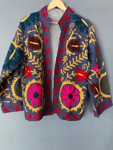 Luxury Look Traditional Handmade Suzani Outerwear Ethnic Embroidered <b>Jacket</b> for <b>Women</b> Available in Bulk Quantity For Sale - Product Image 5