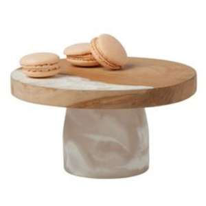 Elegante soporte para pasteles de resina con una construcción ligera y resistente, perfecto para presentar pasteles de alta calidad en fiestas de eventos - Product Image 4