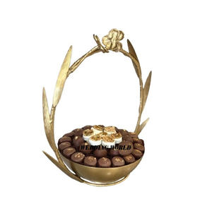 Tazón de Chocolate con Acabado Dorado, Calidad Premium, Hecho a Mano, Diseño de Diseñador, Tazón para Dulces, Forma Redonda, Decorativo, Nuevo - Product Image 1