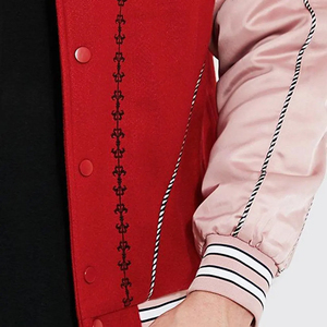 Chaqueta Letterman Personalizada para Hombre, Cuello Alto, Logotipo Frontal, Impermeable, Transpirable, Resistente al Viento, Chaquetas Letterman de Alta Calidad - Product Image 6