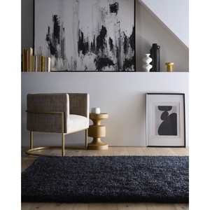 Juego de Alfombras de Pelo Largo Negras The Rugs Chicago, 90X150 cm - Product Image 3