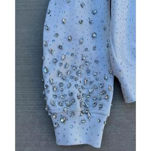 Sudadera con Capucha de Diseñador Extra Grande Personalizada de Alta Calidad para Hombre, Ropa Urbana con Pedrería, Transpirable, Esencial para Invierno, OEM Disponible - Product Image 3