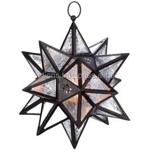 Bougeoir de lanterne de bougie suspendue de nouvelle conception de haute qualité disponible pour la lanterne de bougie tenture murale d'exportation d'Inde - Product Image 1