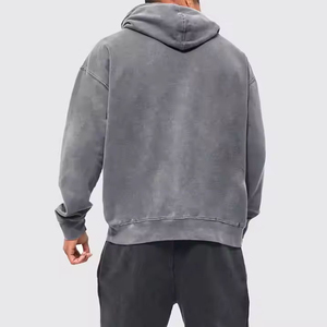 Sudaderas con Capucha para Hombre, Estilo Urbano Casual, Lavado Ácido, Textura Lavada, Ajuste Cómodo, Costuras Duraderas, Aspecto Elegante - Product Image 5