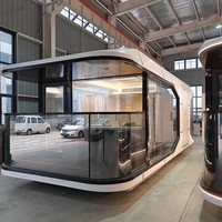 Cabine de réunion insonorisée moderne en aluminium préfabriquée pour bureau à domicile, espace de vie extérieur, parc urbain