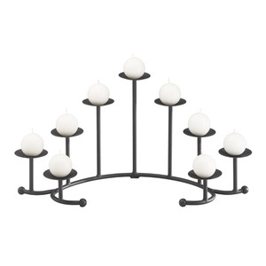 Hotel and Table Accessories Famous Candelabra Home Decorative <b>Black</b> Antique Finishing <b>Candle</b> Stand <b>Candle</b> <b>Pillar</b> Decoration - Product Image 2