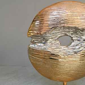 Table ronde Accent Argent & Or Technique Métallique Artisanale - Product Image 2