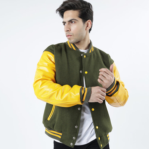 Factory Manufacturer Low Price Winter Fashion Varsity <b>Jackets</b> Warm Winter Lightweight Leather Sleeve <b>Men</b> Varsity <b>Jackets</b> - Product Image 5