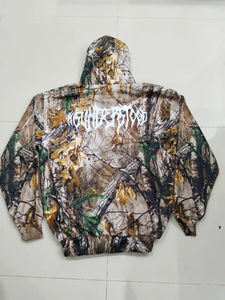 Vente en gros : Sweat à capuche uni en polaire, imprimé numériquement et brodé, coupe-vent doublée, idéal pour la chasse hivernale - Product Image 2