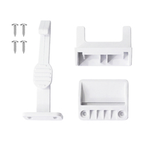 Lot de 6 loquets de sécurité pour bébés, pour armoires et comptoirs, avec grande tête de fixation supérieure, à coller ou à visser