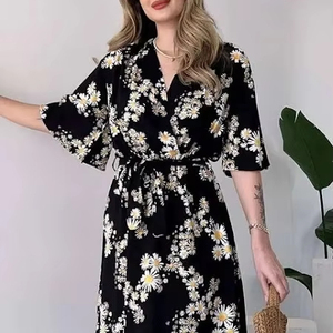 Main indienne bloc coton longue robe naturelle douce pour femme fête d'anniversaire porter imprimé fleuri personnalisé mariée cadeau de mariage - Product Image 1