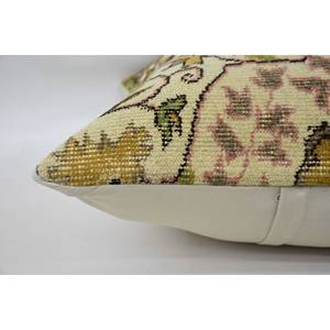 Oreiller en laine Patchwork Paisley Beige 24x24 pouces Premium Vintage carré tissé coussin décoratif canapé maison voiture Portable noël - Product Image 4