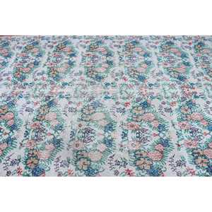 Alfombra Turca Vintage de 6.4x9.6 pies (196x292 cm), Alfombra de Lana con Parches Rojos - Product Image 5