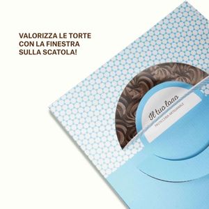 Caja Cuadrada para Pastel con Asas y Ventana de Plástico 29x29x12 Cm-Smile, Material Reciclado Personalizado - Product Image 6
