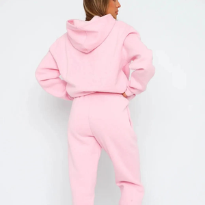 OEM Custom Logo Casual Jogging Suit Blank Cropped Hoodie and <b>Lounge</b> Women Tracksuit 2 Two <b>Piece</b> <b>Set</b> for Women Jogger Sweatpants - Product Image 5