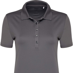 เสื้อยืดโปโลผู้หญิงสีทึบมีโลโก้ที่กำหนดเองและมีดีไซน์เสื้อโปโลผ้าฝ้าย100% สำหรับ2025ดีไซน์ใหม่ - Product Image 4