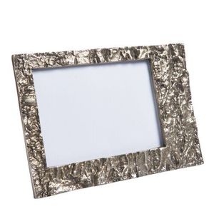 Cadre photo numérique en métal nickel antique, design abstrait ondulé, léger et durable, pour la décoration de la maison et du bureau - Product Image 1