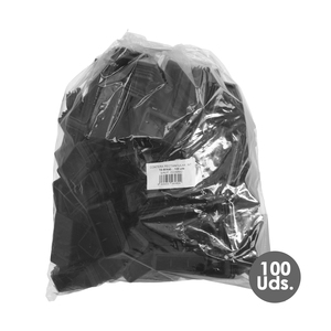 Tappo Terminale Rettangolare in Plastica per Interni Nero. 80x40 mm. Confezione da 100 Unità. - Product Image 3