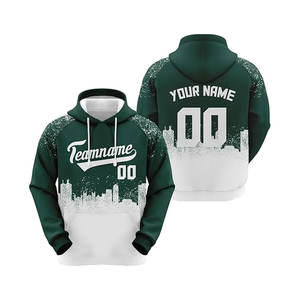 Sudadera de fútbol universitario personalizada, Sudadera con capucha de 100% algodón con grafiti, camiseta estampada sólida bordada, servicio OEM, regalo para seguidores universitarios - Product Image 5