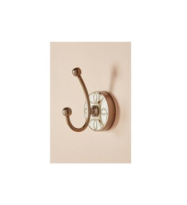 Authentic antique brass wall hooks with intricate ethnic design for elegant home decor and functional <b>storage</b> - Product Image 4