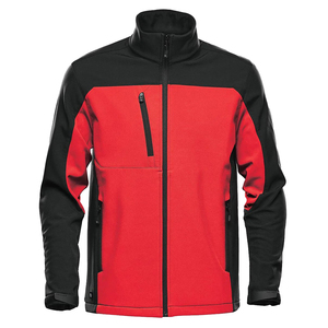 Ventes les plus chaudes Vestes softshell d'hiver Col montant Velcro sur le devant Poignets à fermeture éclair Poches à panneaux Travail personnalisé Broderie Vêtements de sport pour hommes - Product Image 3