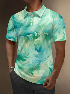 Jersey sólido antiarrugas con estampado de transferencia de calor para hombre, camisas informales con botones de negocios a la moda, camisas de manga corta transpirables para camisa - Product Image 6