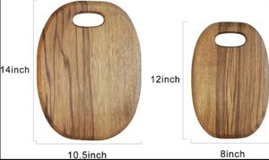 Tabla de cortar redonda de madera con mango Tabla de servir para cortar redonda para cocina Acacia directa de fábrica - Product Image 6