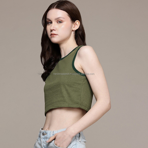 Nardon Apparel 100% Coton Basic T-shirt Femme Crop Tops Col Rond 160 Grammes - Product Image 4
