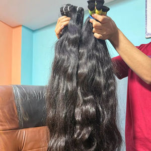 Vendeur indien de gros de haute qualité Remy Hair Double Weft Loose Wave Extensions de cheveux humains bruts non traités de toutes les couleurs - Product Image 1