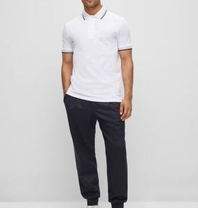 Vente en gros de vêtements de fitness nouveau design polos avec logo personnalisé polyester couleur unie polo décontracté à manches courtes - Product Image 6