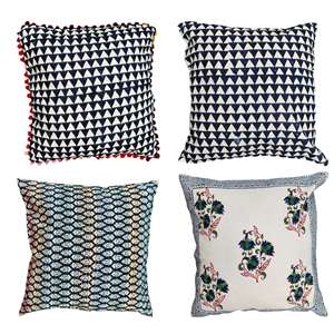 Assorted 16x16 Multicolor Digital Printed Cushion Covers Handmade Decorative Throw Pillow Accent Pillows for <b>Sofa</b> <b>Bed</b> Set - Product Image 1