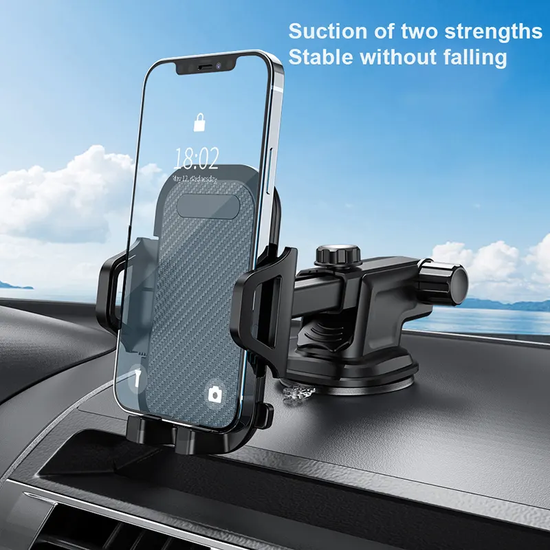 حامل الهاتف المحمول المرن العالمي قابل للتثبيت على لوحة القيادة بالسيارة قابل للتدوير 360 درجة مع دعامة لمخرج تهوية السيارة