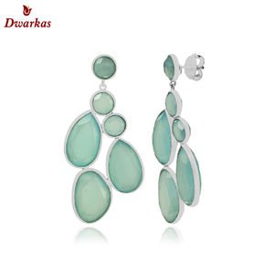 Boucles d'oreilles classiques 925 argent sterling pierre de lune lunette réglage goutte boucle d'oreille pour les bijoux de cadeau d'anniversaire de mariage des femmes - Product Image 3