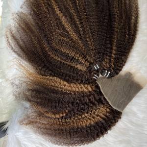 Extensions de cheveux humains vietnamiens 100% vierges, double tirage, couleur piano, texture Yaki, cuticules alignées, Mic Hair Company 100g - Product Image 2